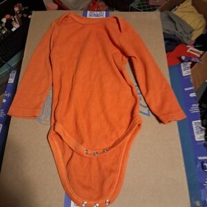 Baby Gear Vibrant Orange Long Sleeve Bodysuit